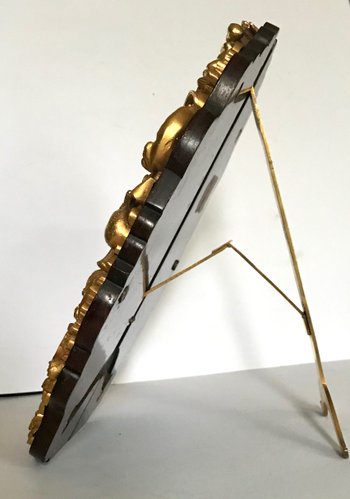 Miroir de table en bronze doré héraldique Circa 1880