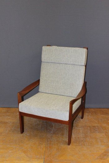 Coppia di poltrone danesi in teak, circa 1970