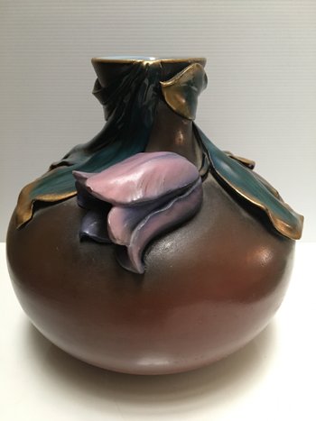 Art Nouveau SARREGUEMINES vase