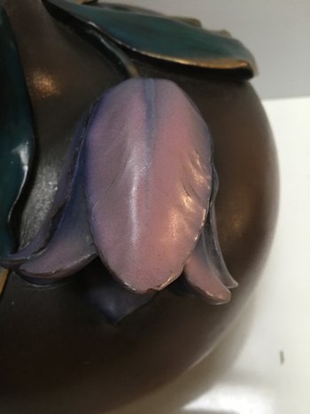Art Nouveau SARREGUEMINES vase