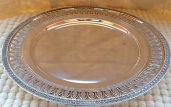 Round dish in silver plated silver plated with openwork decoration diameter 36 cm (ref MA 0535)