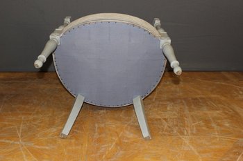 Pair Of Directoire Period Armchairs In Painted Wood XIX