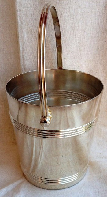 (Ice bucket in silver metal Biarritz Gallia model (ref MA 0552)