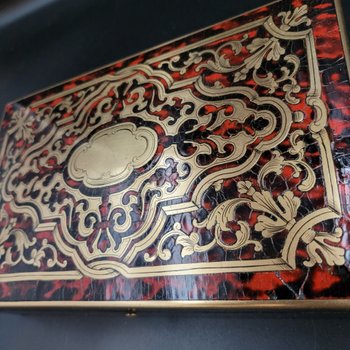 Boite à jeux en marqueterie boulle 