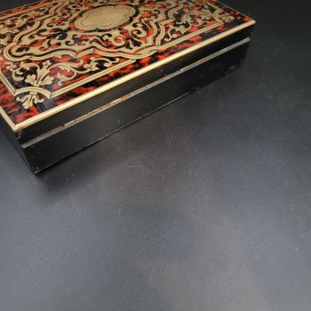 Boite à jeux en marqueterie boulle 