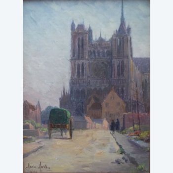 Marie MARTIN .La cathèdrale par la rue St Martin.