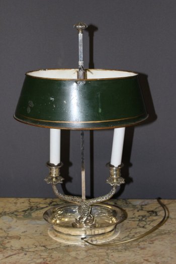 Lampada per borsa dell'acqua calda in bronzo argentato