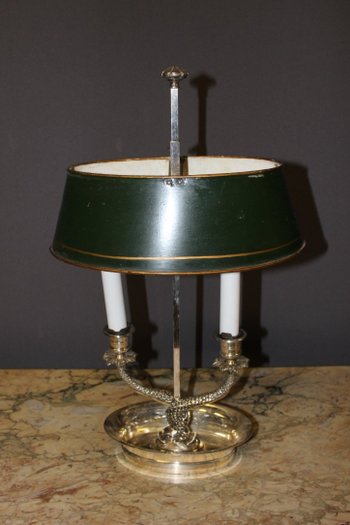Lampada per borsa dell'acqua calda in bronzo argentato