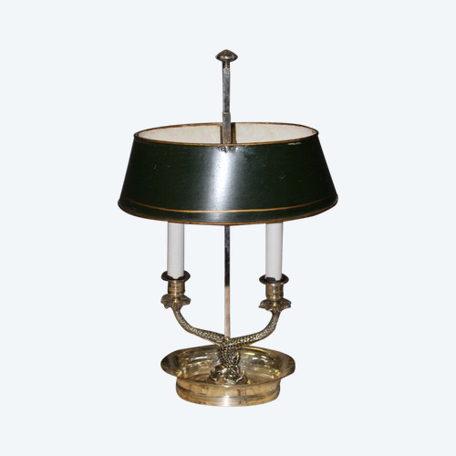 Lampada per borsa dell'acqua calda in bronzo argentato