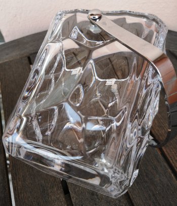 Seau à glace vintage en cristal signé Sèvres (réf D 0148)