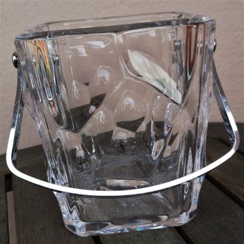 Seau à glace vintage en cristal signé Sèvres (réf D 0148)