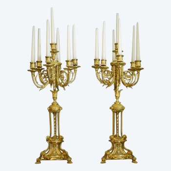 Pair Of Large Girandoles Louis XVI 19th century