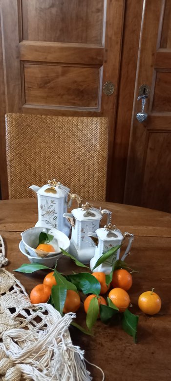 Service à café Toi et Moi en porcelaine de Limoges XXème