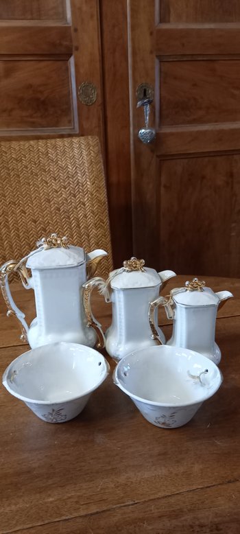 Service à café Toi et Moi en porcelaine de Limoges XXème