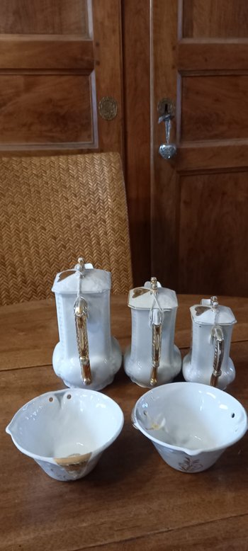 Service à café Toi et Moi en porcelaine de Limoges XXème