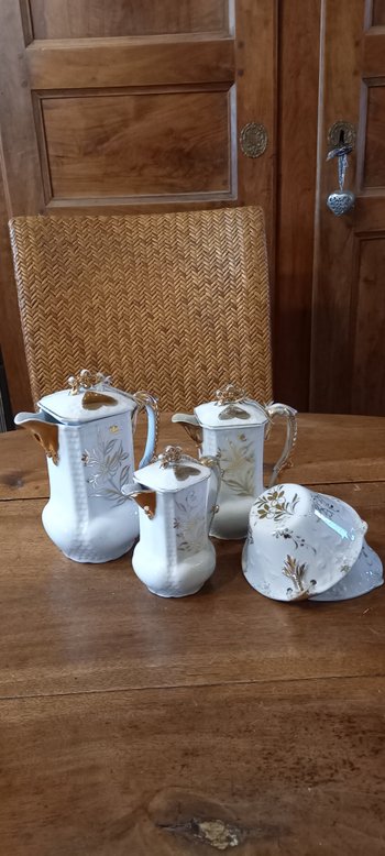 Service à café Toi et Moi en porcelaine de Limoges XXème