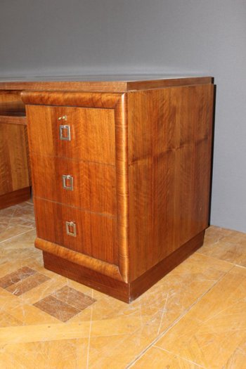 Art Deco Schreibtisch In Nussbaum