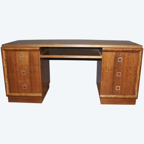 Art Deco Schreibtisch In Nussbaum