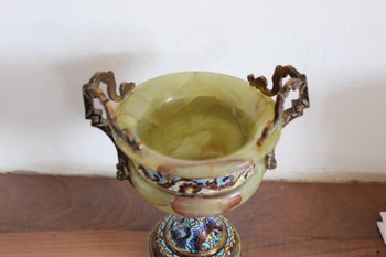 Coppa d'onice e cloisonné XIX