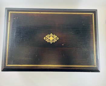 Grande scatola di legno annerito Napoleone 3 XIX secolo