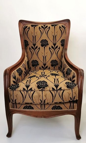 Louis Majorelle Pair of Art Nouveau Armchairs "Mouluration Ornées