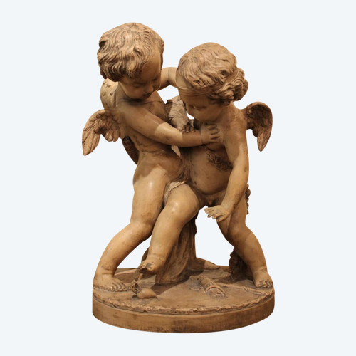 Scultura Angelot in terracotta