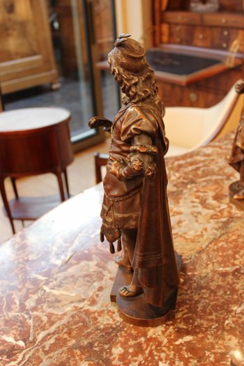 Scultura di un suonatore di mandolino di Bouret