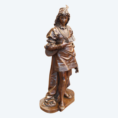Scultura di un suonatore di mandolino di Bouret
