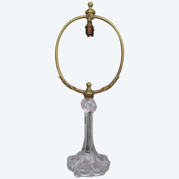 Lampada in cristallo di Baccarat, bronzo dorato, fine del XIX secolo