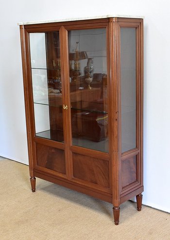 Vitrine Toutes Faces en Acajou massif, style Louis XVI – Fin XIXe