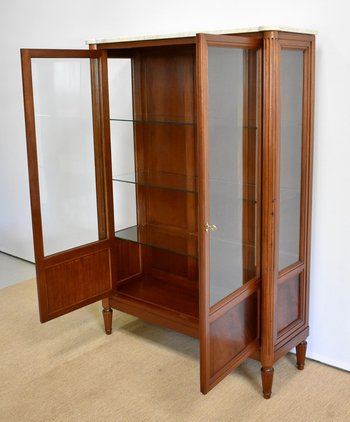 Vitrine Toutes Faces en Acajou massif, style Louis XVI – Fin XIXe