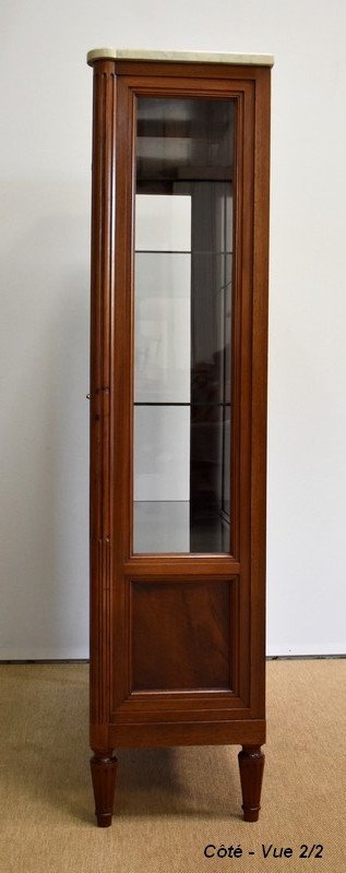 Vitrine Toutes Faces en Acajou massif, style Louis XVI – Fin XIXe