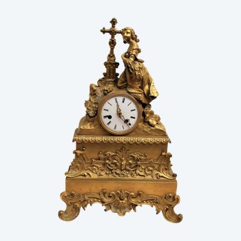 Gilt bronze clock Restoration period movement S. Marti et Cie XIX century