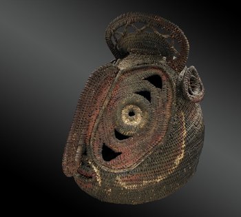 MASCHERA SANA chiamata Baba Tagwa - Cultura Abelam, regione del Sepik, Papua Nuova Guinea - Prima metà del XX secolo