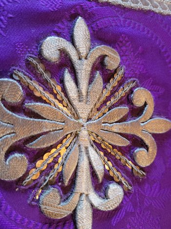 Pâle ancien brodé, époque fin XIXe siècle