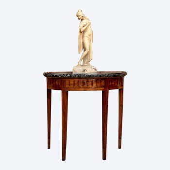 Piccola console in noce a mezza luna 1770 circa