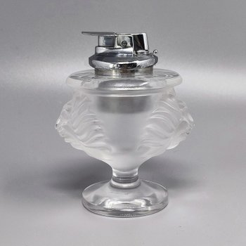 1970 Superbe ensemble de fumeurs par Lalique. Signé en bas. Fabriqué en France