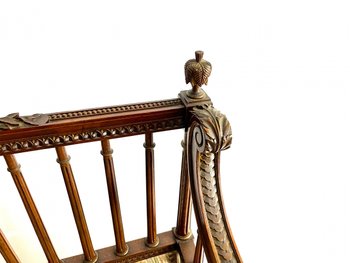 Sessel mit breiter Sitzfläche im Stil Louis XVI