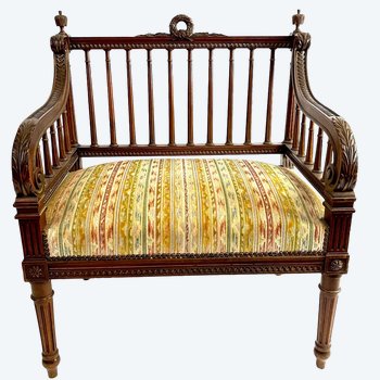 Louis XVI style armchair with large seat