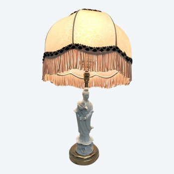 Lampe articulée personnage en porcelaine Chine