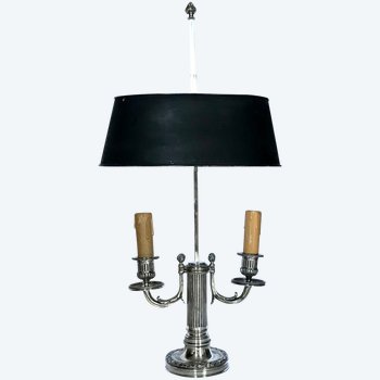 Silberbeschichtete Wärmflaschenlampe im Stil Louis XVI