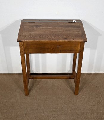 Petit Pupitre d’Écolier en Chêne et Pin – 1920