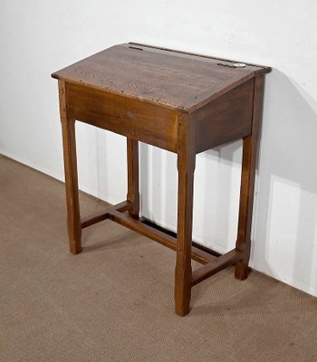 Petit Pupitre d’Écolier en Chêne et Pin – 1920