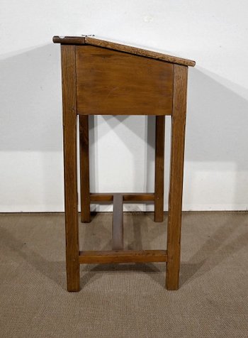 Petit Pupitre d’Écolier en Chêne et Pin – 1920