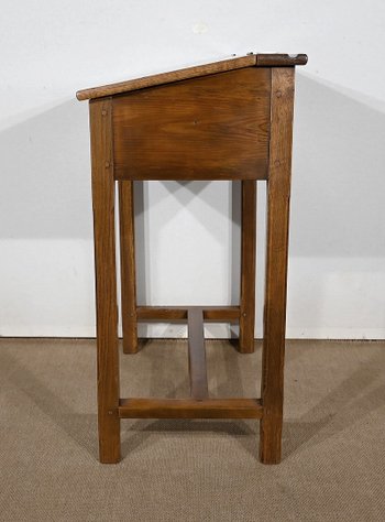 Petit Pupitre d’Écolier en Chêne et Pin – 1920