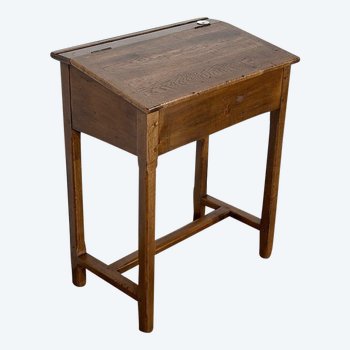 PUPITRE de table en chêne teinté ciré 67x53cm