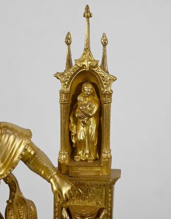 Gilt bronze clock, Napoleon III period - Mid 19th century