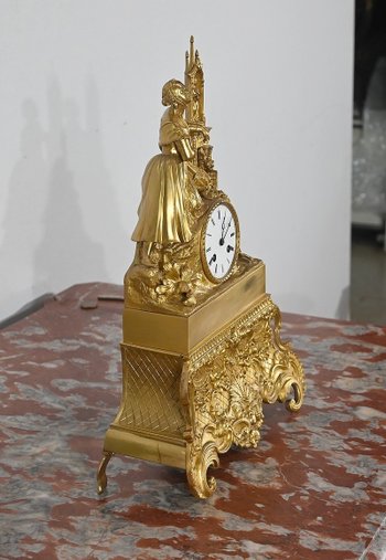 Gilt bronze clock, Napoleon III period - Mid 19th century