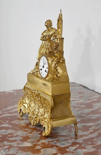 Gilt bronze clock, Napoleon III period - Mid 19th century