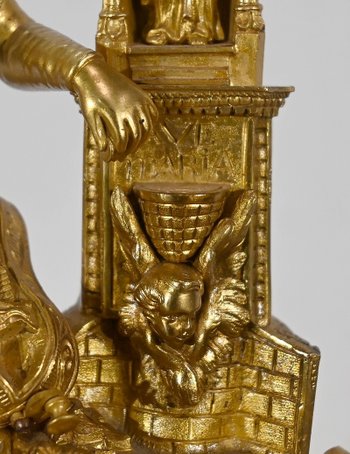 Gilt bronze clock, Napoleon III period - Mid 19th century